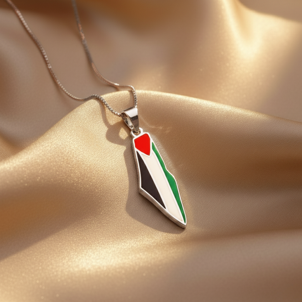 Barakah Palestine Pride Map Necklace
