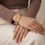Gold Clover Bangle