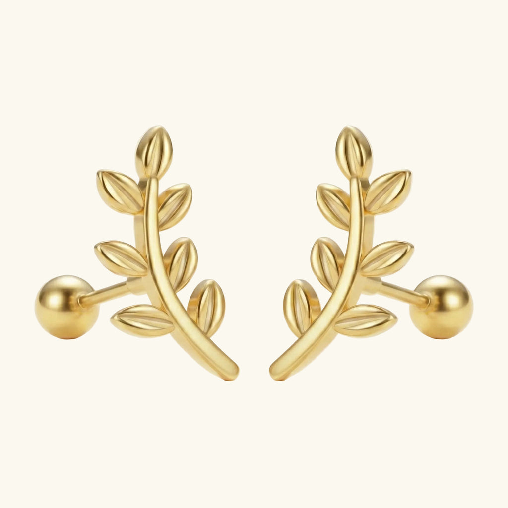 Barakah Sakinah Leaf Earrings