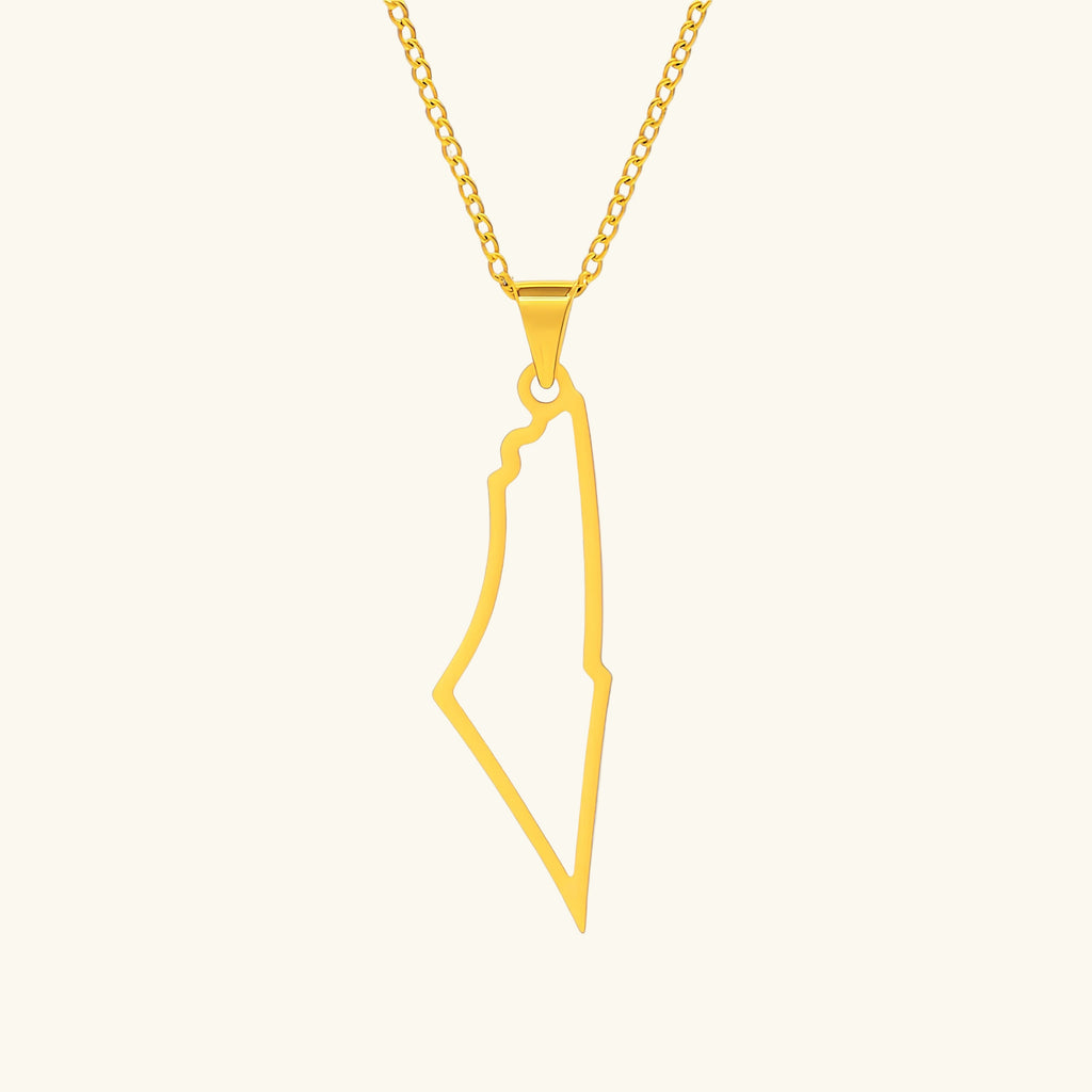 Barakah Palestine Map Necklace
