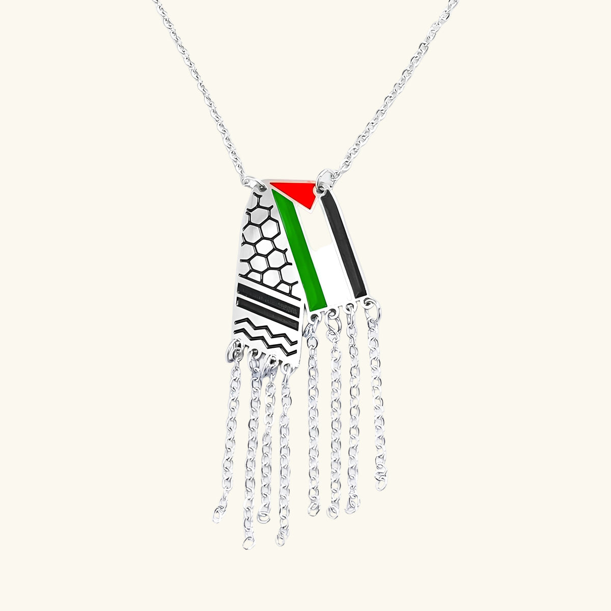 Silver Keffiyeh Necklace
