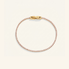 Kiera Gold Pink Crystal Bracelet