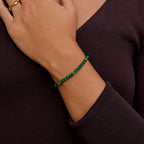 Emerald Green Beaded Bracelet